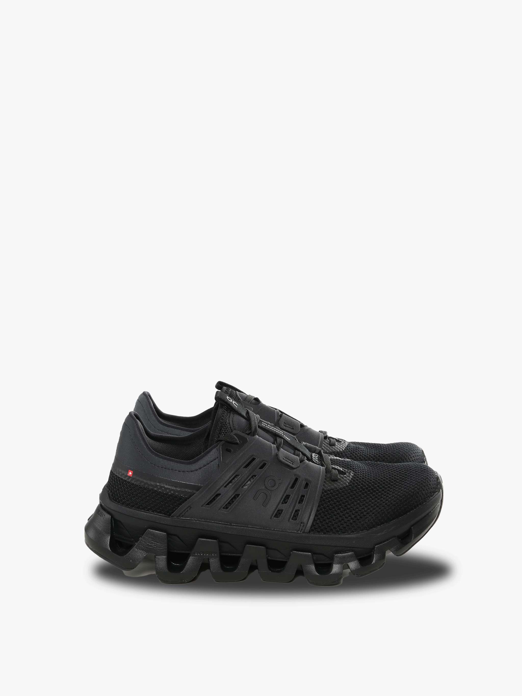 Black sneakers, front view