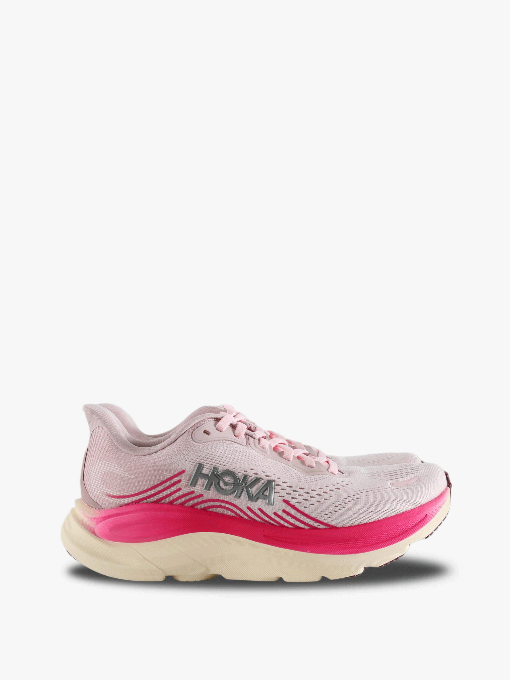 Pink shoes, side view