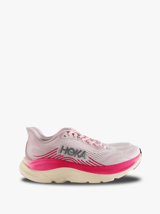 Pink shoes, side view