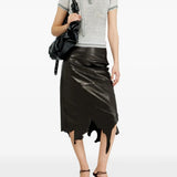 Grey tops, full body view