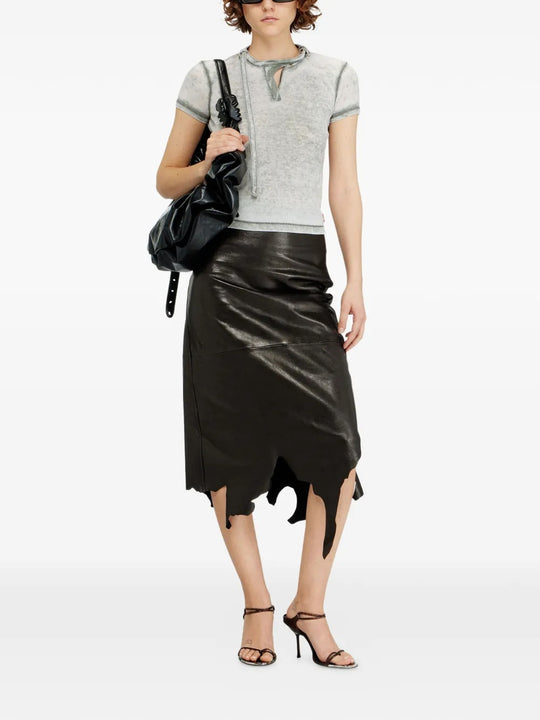 Grey tops, full body view