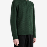 POLO RALPH LAUREN - Men Long Sleeve Cable Knit 1/4 Zip Pullover Sweater
