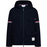THOM BROWNE - Men Double Face Tech Twill Oversized Zip Up Parka