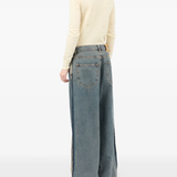 Grey jeans, full body view