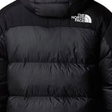 Close up of black jacket, showing texture of the nylon fabric