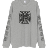 Grey sweats, front view