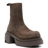 Brown boot, side view