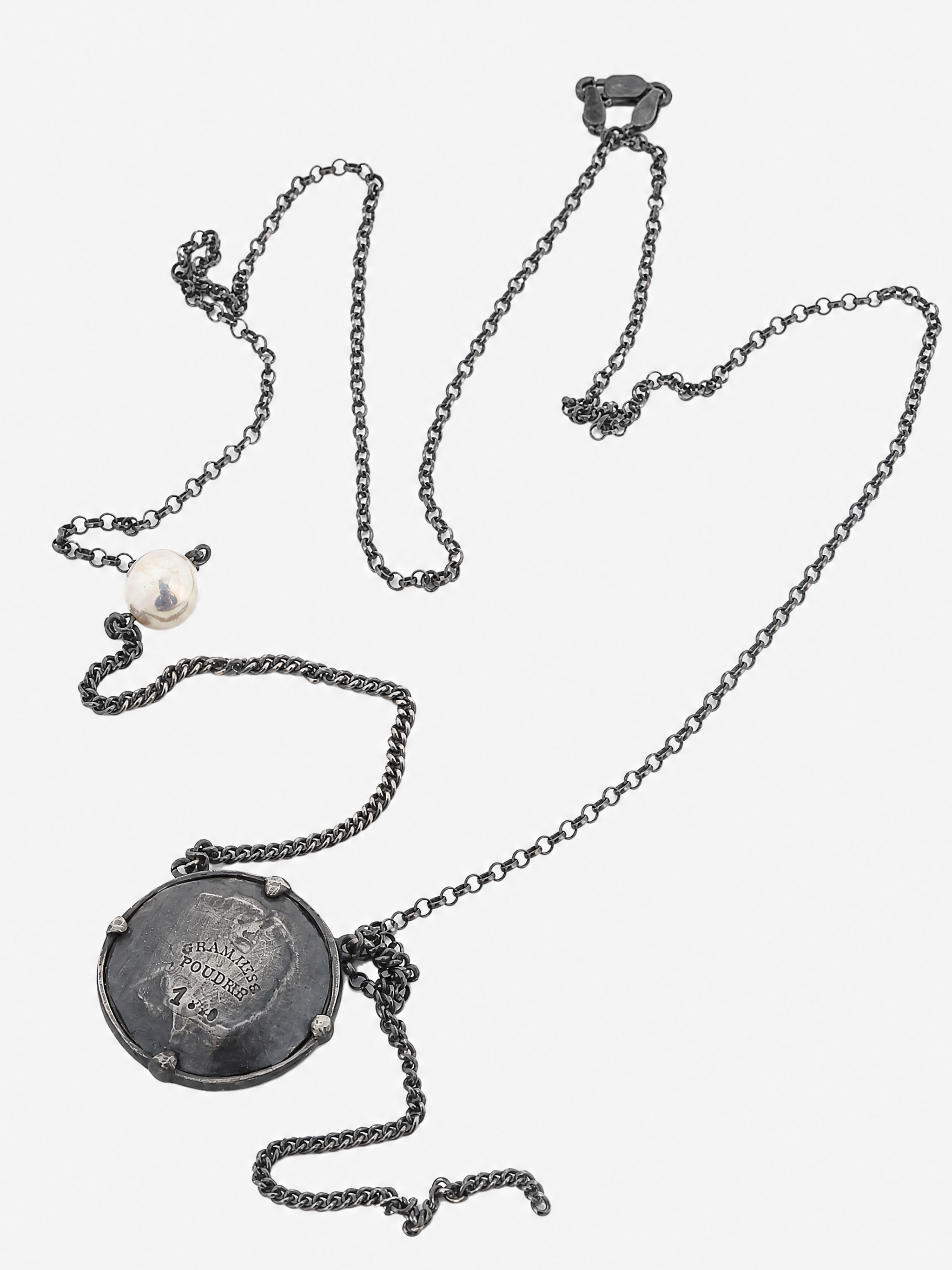 Grey jewelry, front view