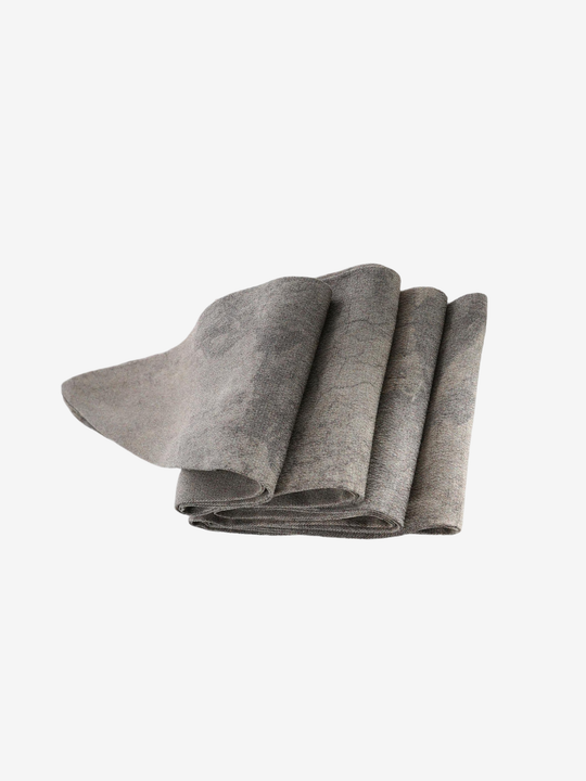 Close up of Grey scarf, showing detail