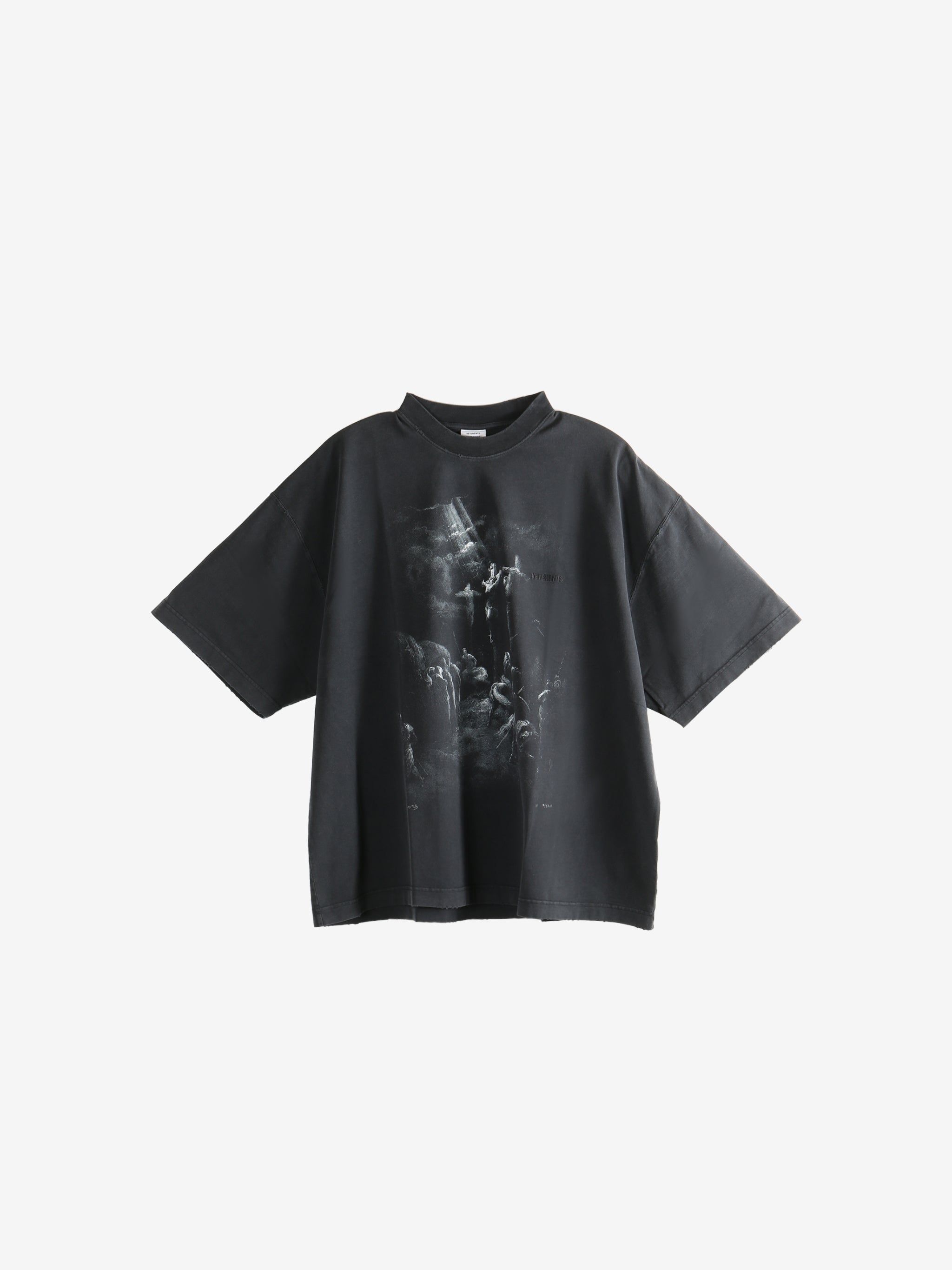 Black t-shirt, front view