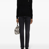 Black knitwear, full body view