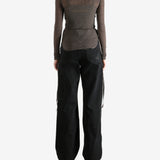 Brown tops, full body view