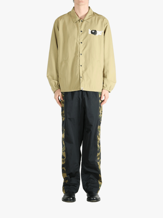 Tan jacket, full body view