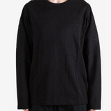Black t-shirt, full body view