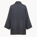 Grey jacket, back view
