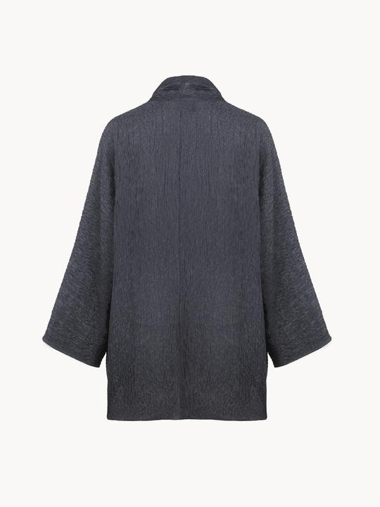 Grey jacket, back view