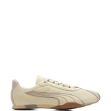 Tan shoes, side view