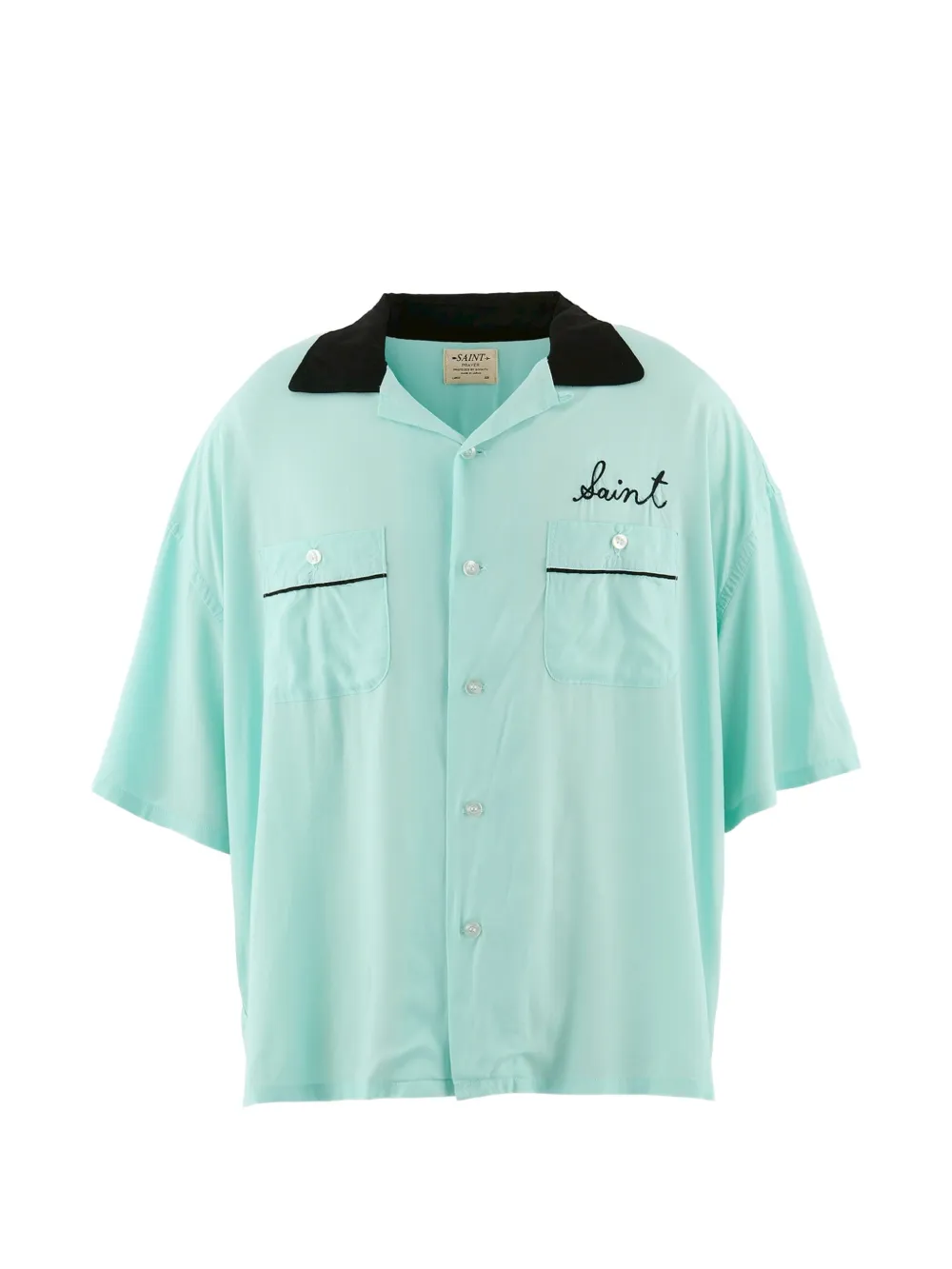 Blue shirt, front view