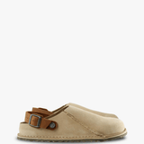 Tan sandals, side view