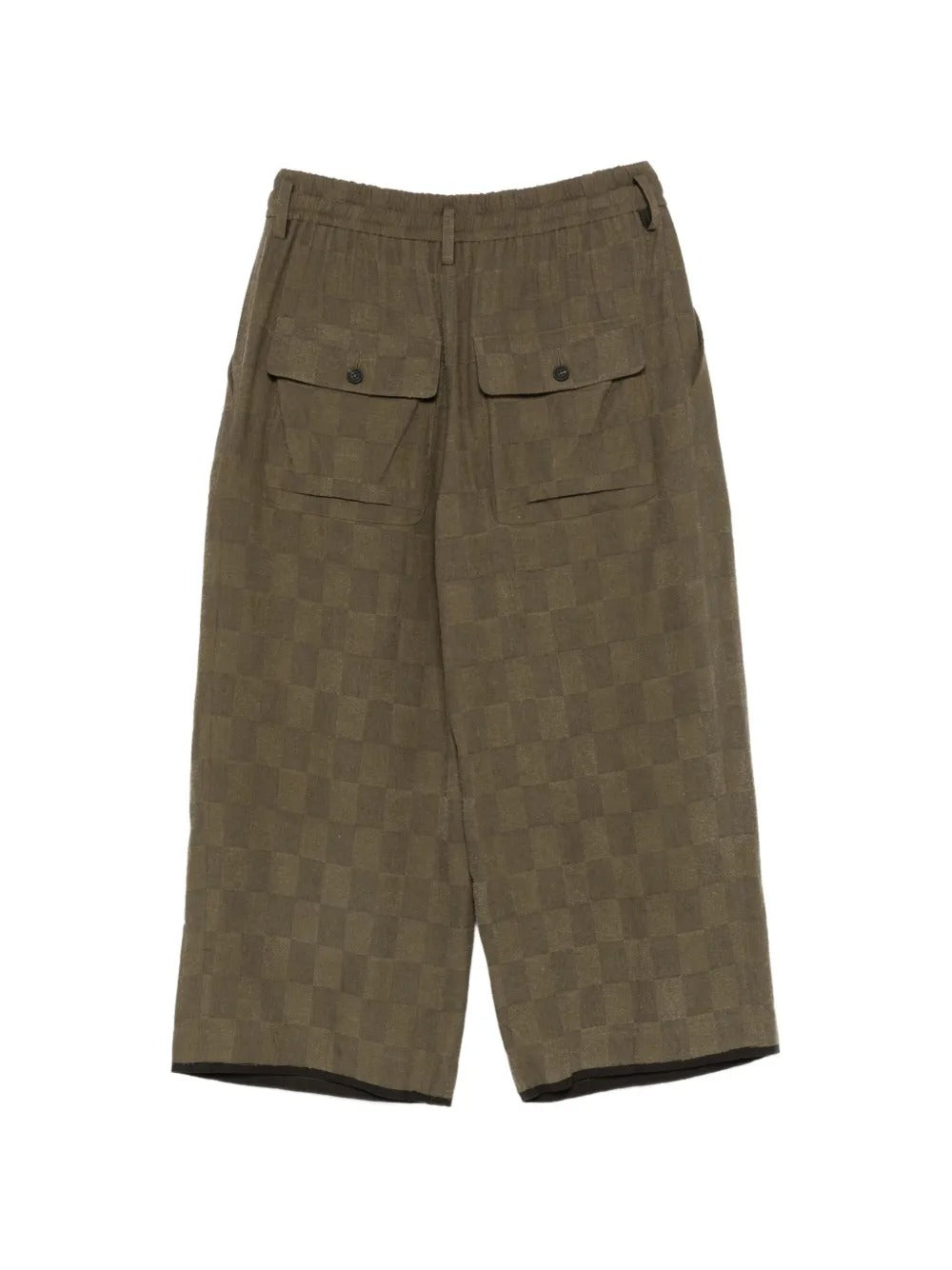 Brown pants, back view
