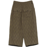 Brown pants, back view