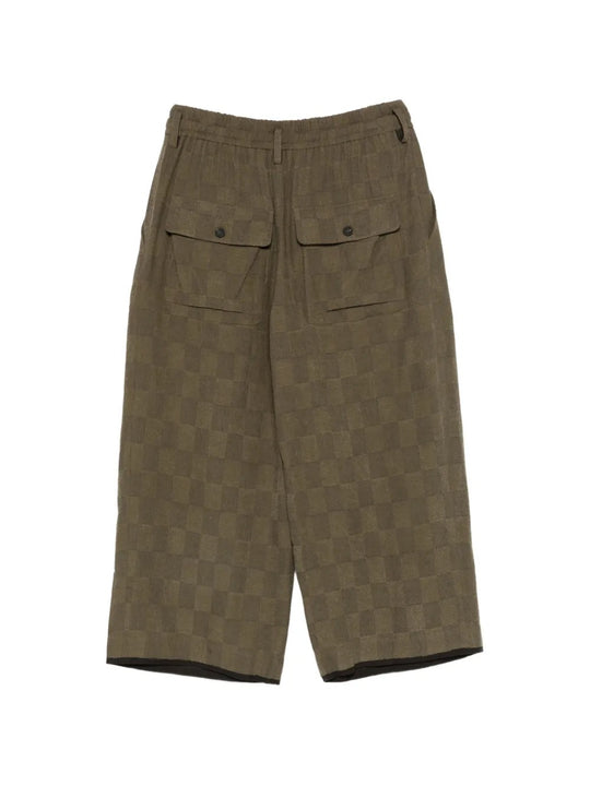 Brown pants, back view