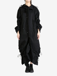 YOHJI YAMAMOTO LIMI FEU - Women Loose Elastic Coat