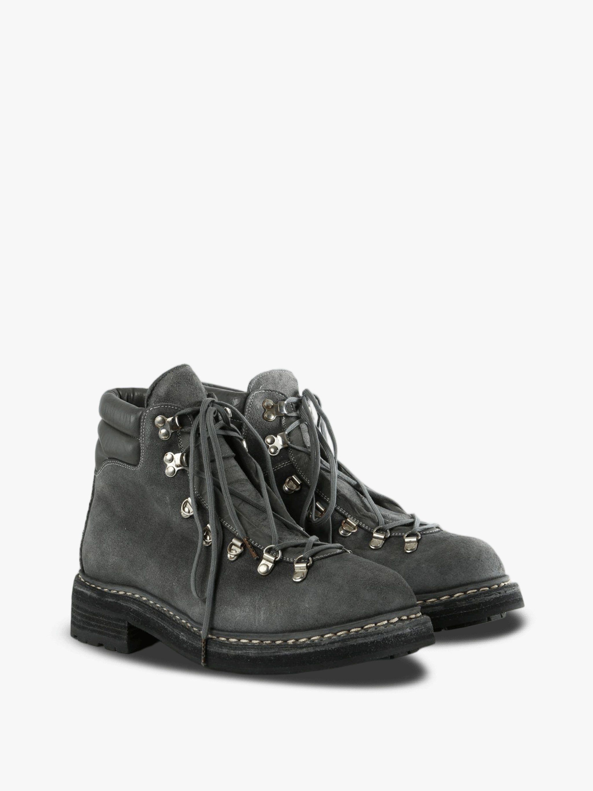 Grey boots, front view