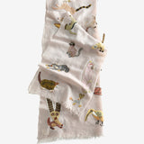 White scarf,front view