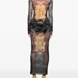 Black dress, full body view