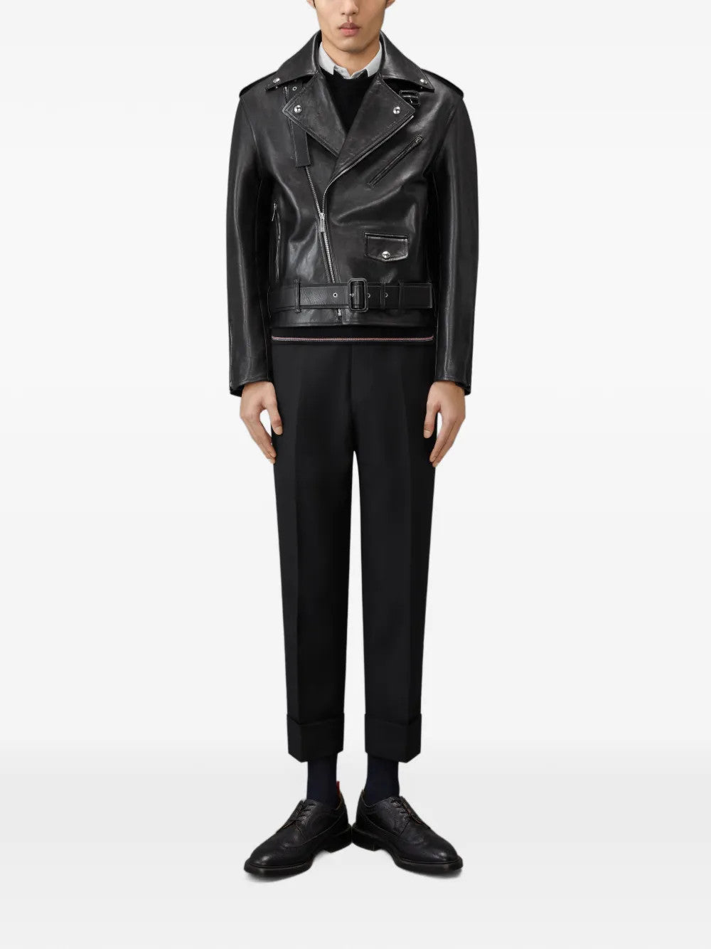 Black knitwear, full body view