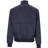 Navy jacket, back view