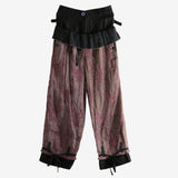 Purple pants, front view