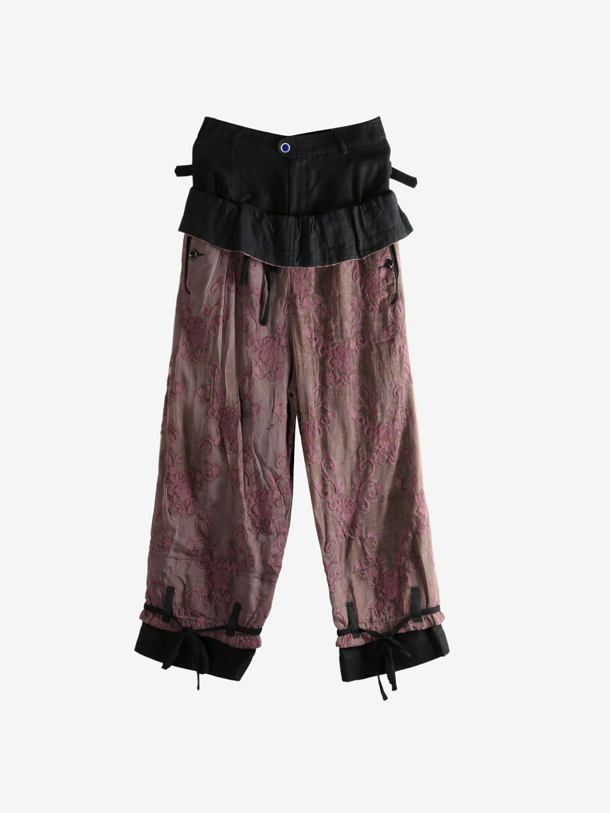 Purple pants, front view