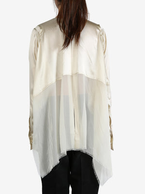 ANN DEMEULEMEESTER - Women Hedvig Cropped Asymmetric Shirt