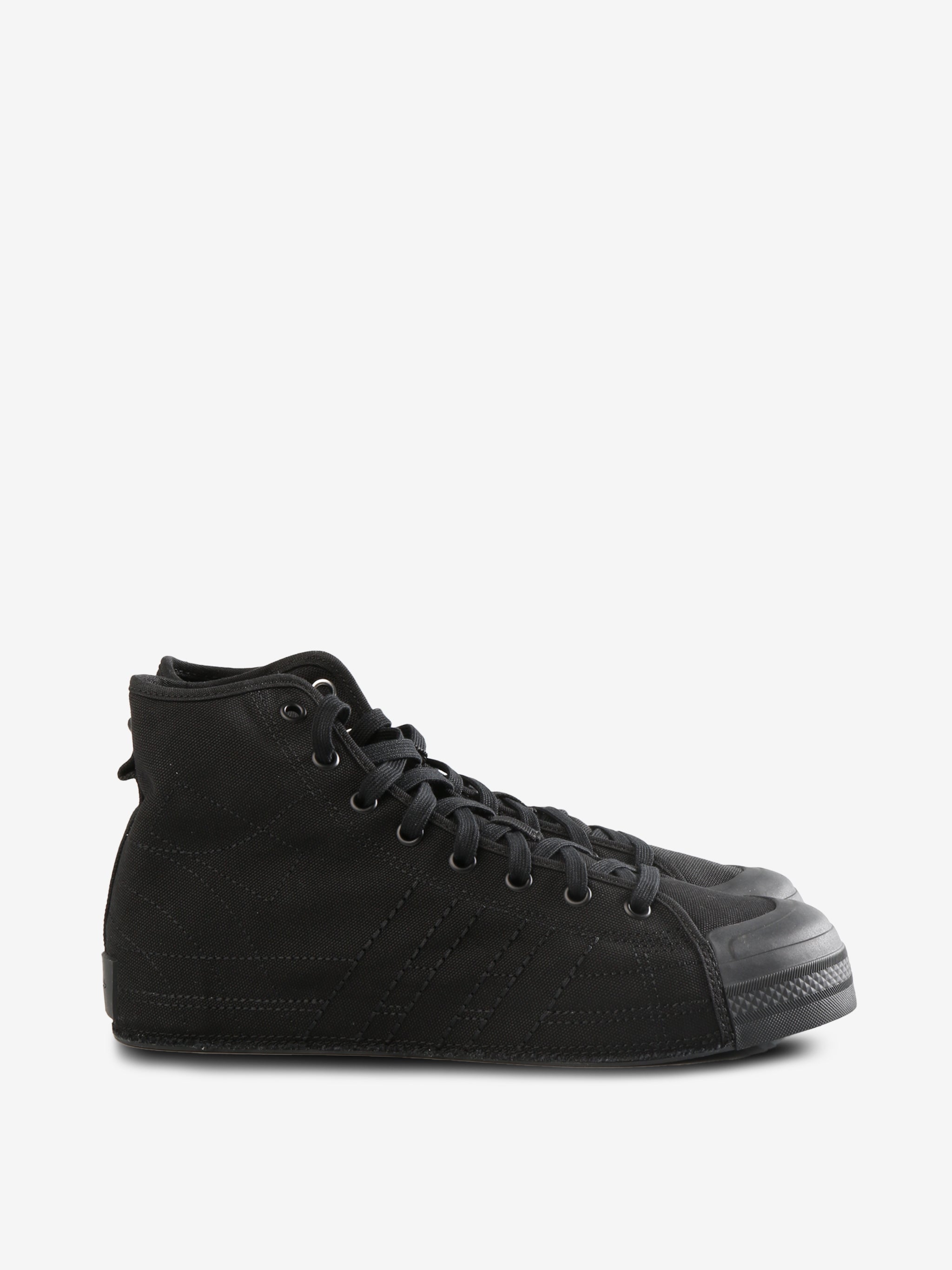 Black sneaker, front view