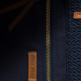 Close up of Navy bag, showing detail
