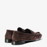Brown loafer, back view