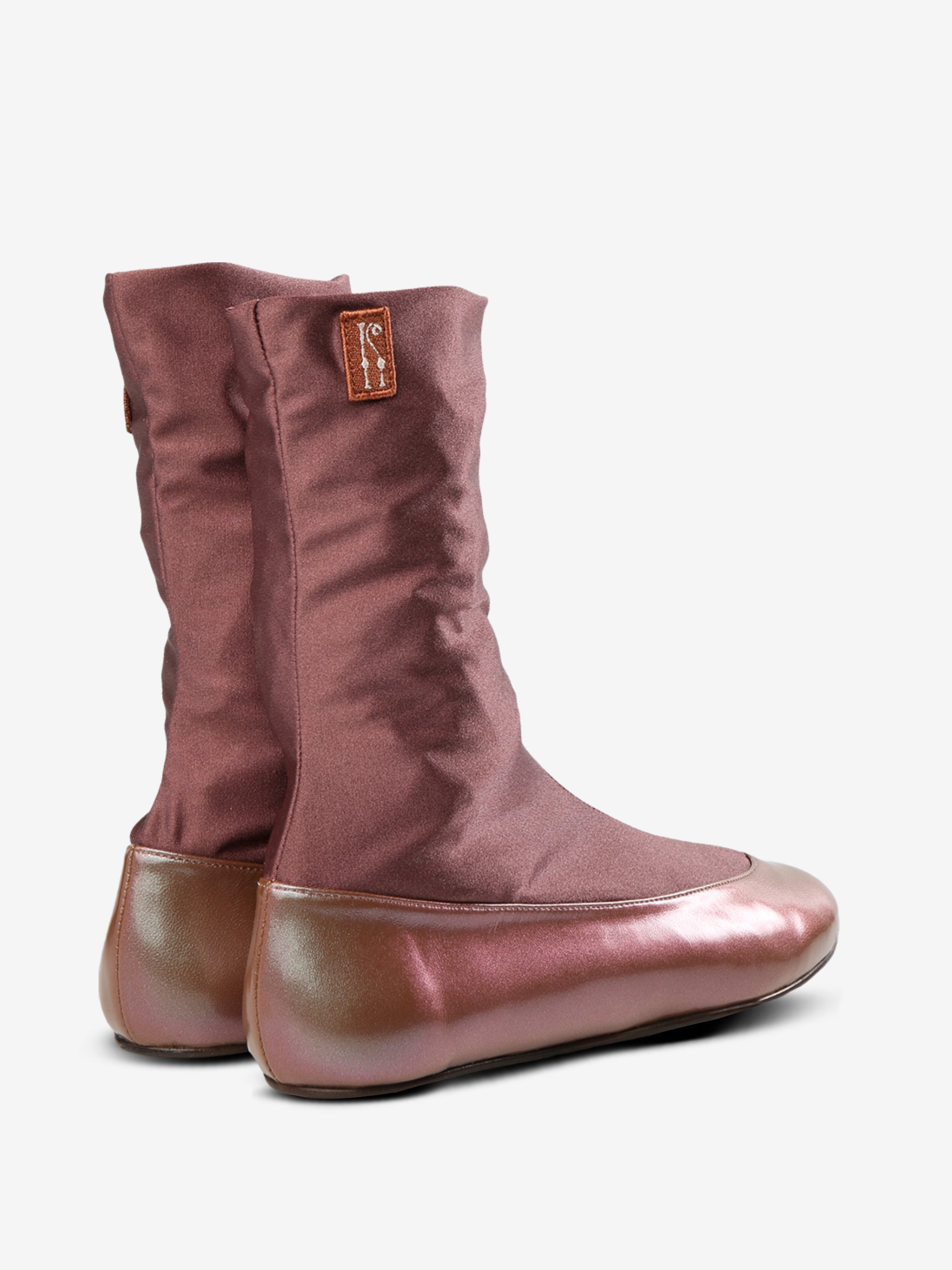 Brown shoes, back view