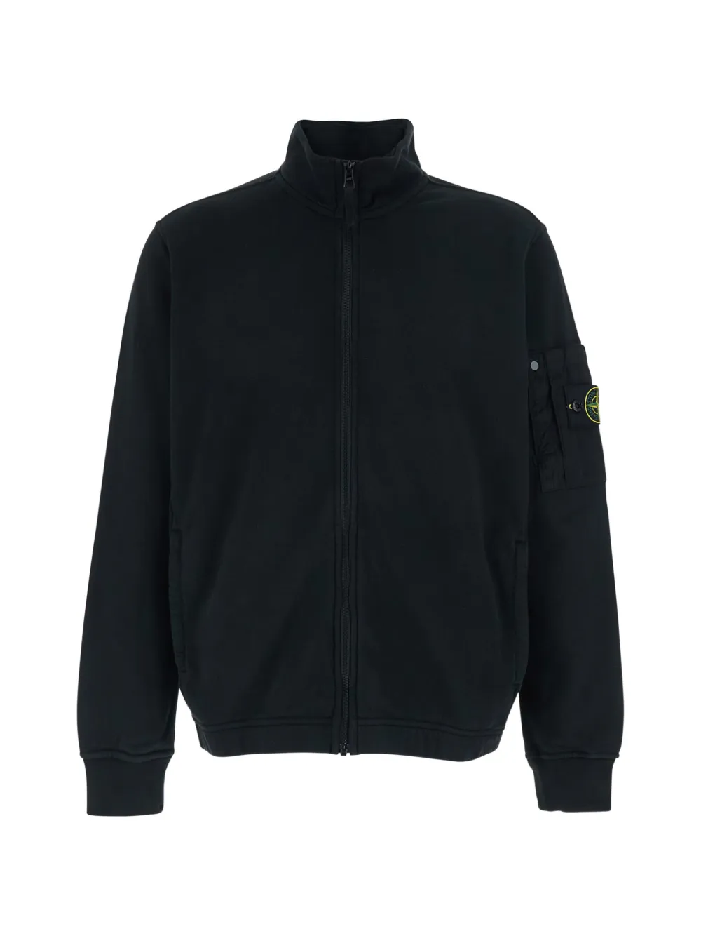 Black cardigan, front view