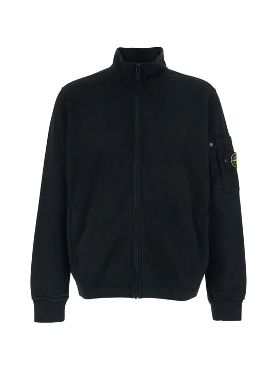 Black cardigan, front view