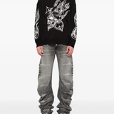Black hoodie, full body view