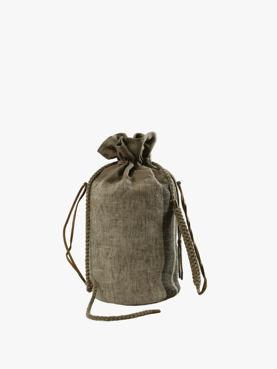 Tan bag, front view