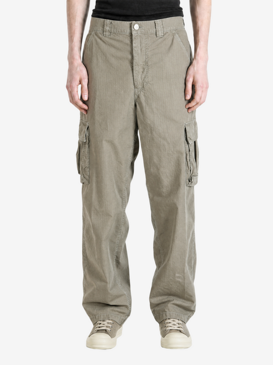 Tan pants, full body view