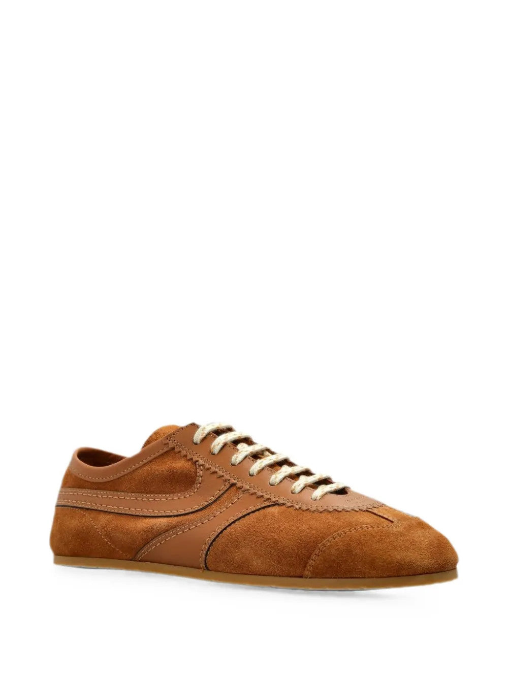 Tan shoes, front view
