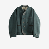 Green jeans, front view
