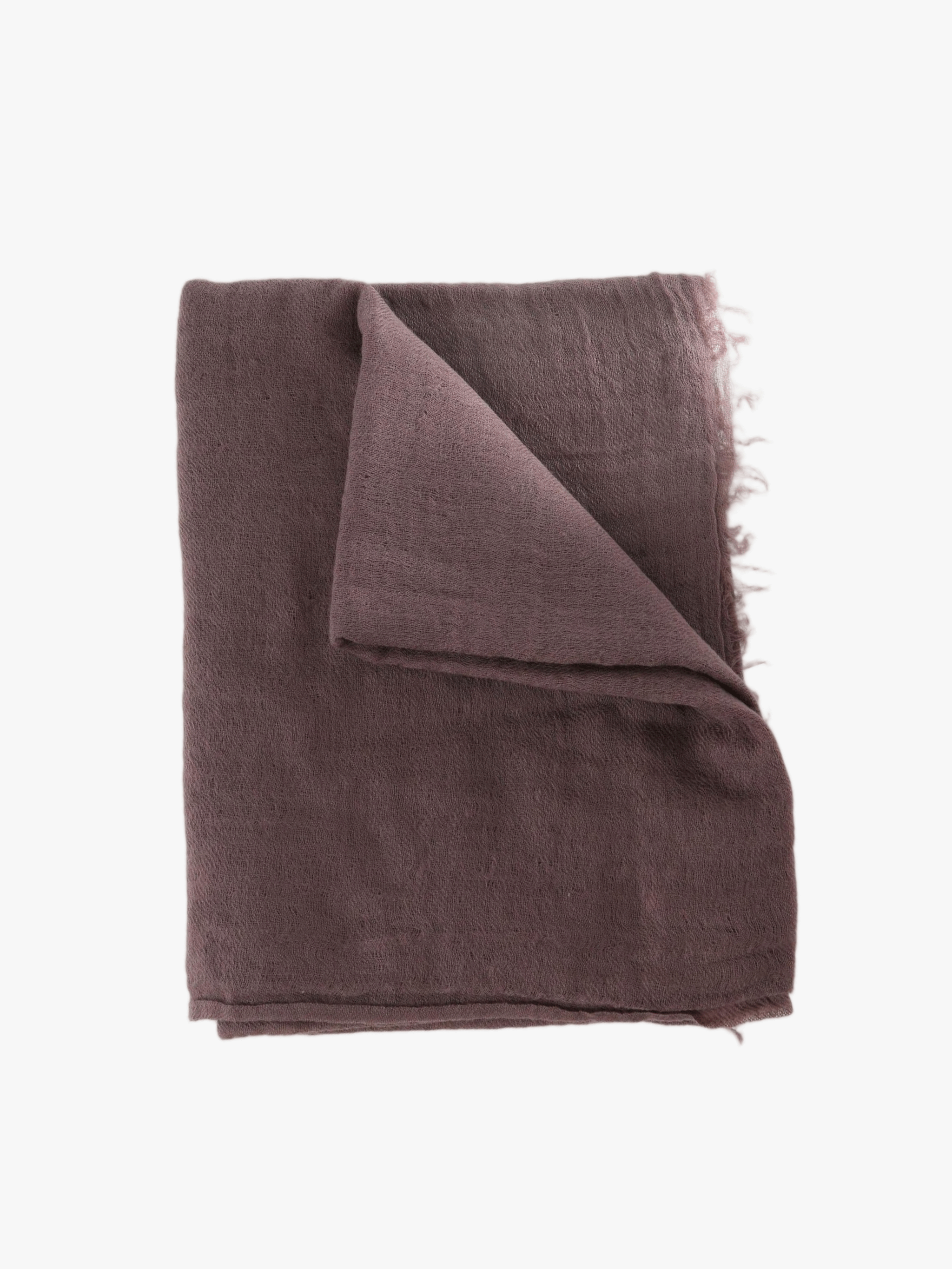Purple scarf, front view