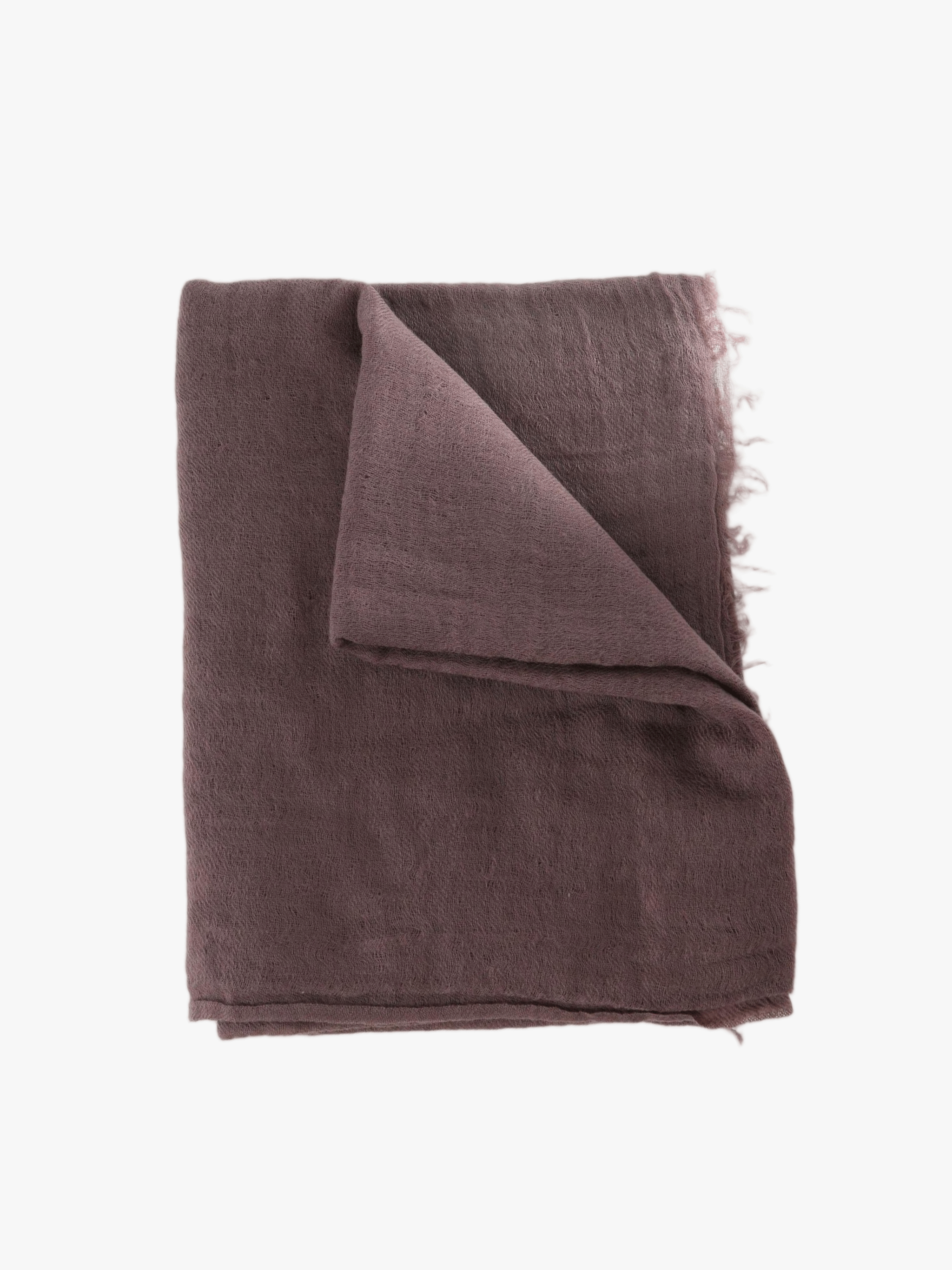 Purple scarf, front view