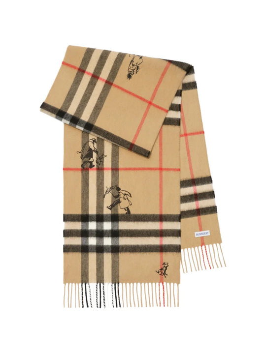 Tan scarf, front view