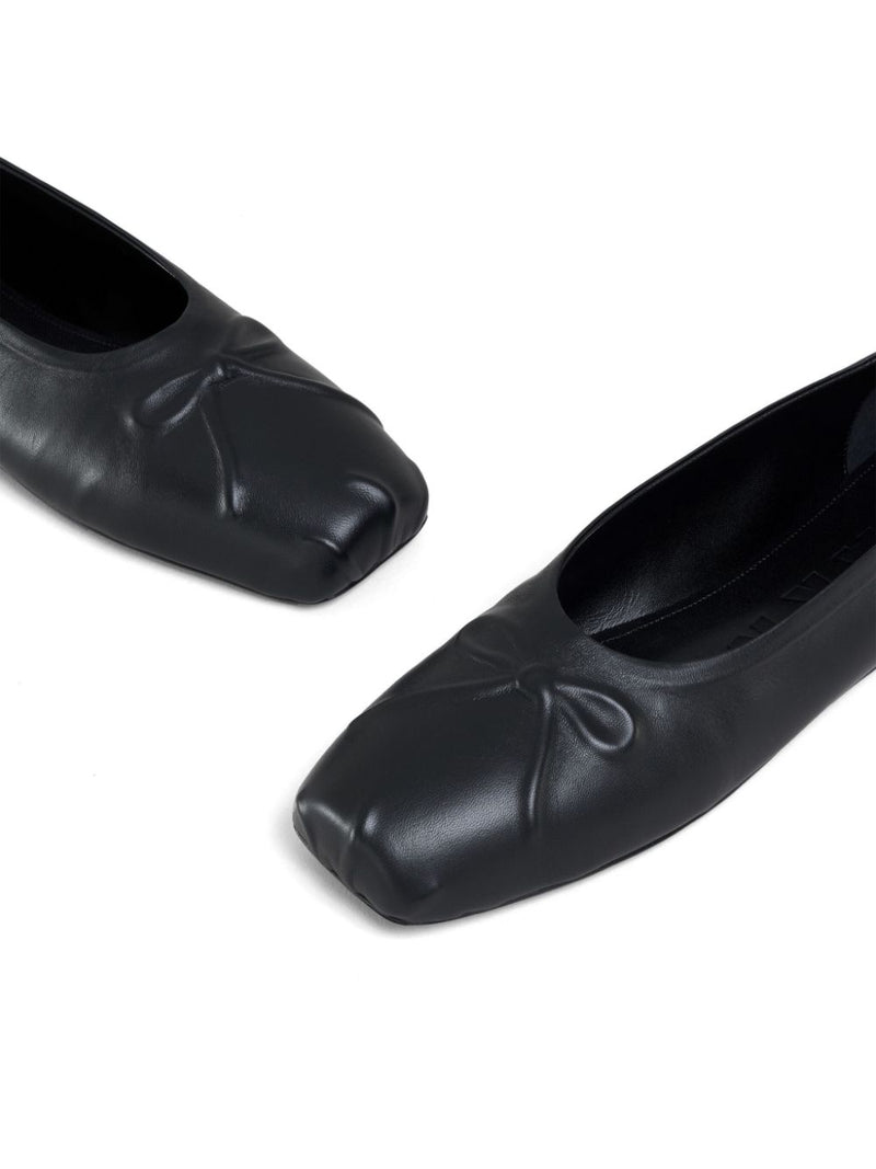 MARNI - Women Nappa Leather Seamless Little Bow Ballet Flat